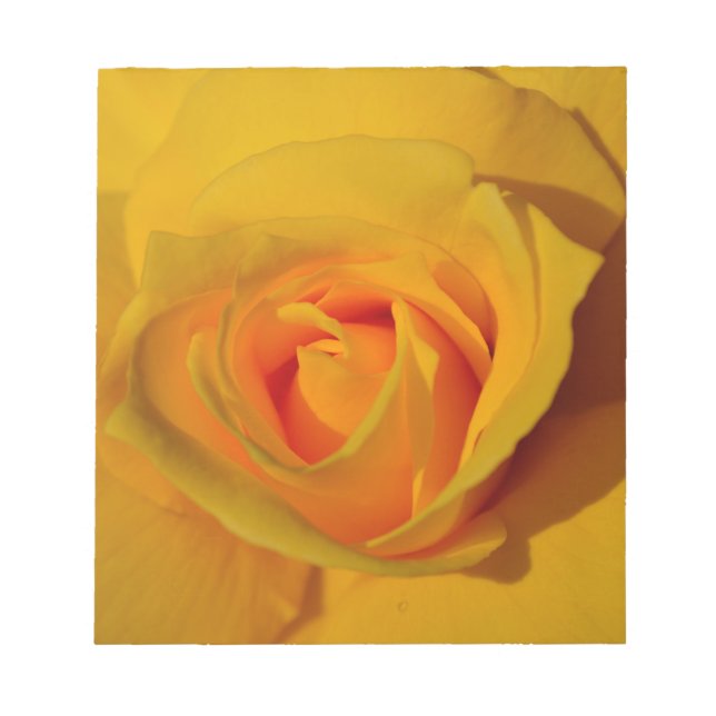 Bloco De Notas Flor floral elegante Rosa amarela (Frente)