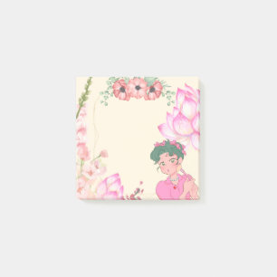 Bloco De Notas Flor Girl 5 Notas Adesivas
