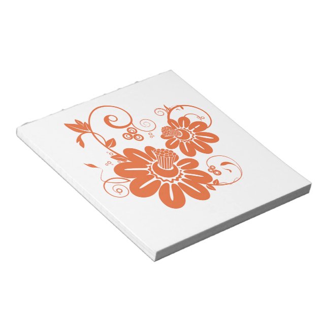 Bloco De Notas Flor Laranja (Inclinado)