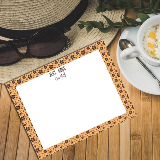 Bloco De Notas Flor natural castanho-amarelada (Criador carregado)