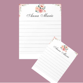 Bloco De Notas Flor rosa