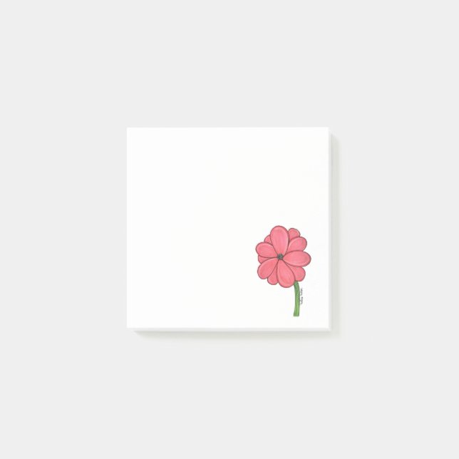 Bloco De Notas Flor Rosa Completa (Frente)