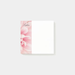 Bloco De Notas Flor Rosa E Nome De Script Preto, Vs 2
