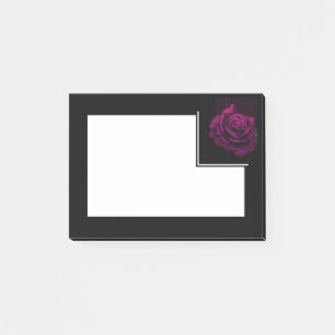 Bloco De Notas Flor Rosa vermelha Roxo-Gótica