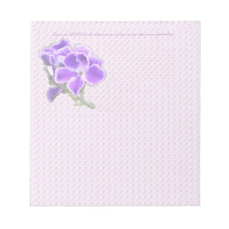 Bloco De Notas Flor Roxa