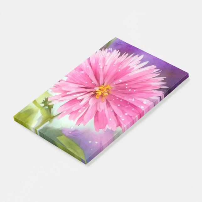 Bloco De Notas Flor Roxo (Inclinado)