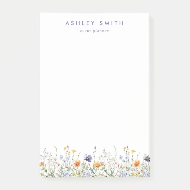 Bloco De Notas Flor selvagem (Frente)