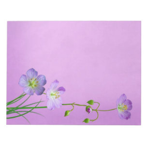 Bloco De Notas Flor selvagem roxo em roxo