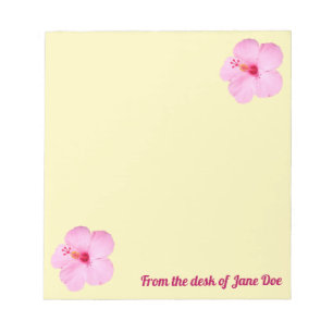 Bloco De Notas Flor Tropical de Hibiscus Rosa