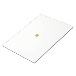 Bloco De Notas flor verde e vermelha com pontos pretos