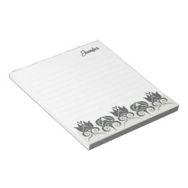 Bloco De Notas Florais moderno elegante terroso CC1290 pautado