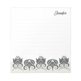 Bloco De Notas Florais moderno elegante terroso CC1290 pautado