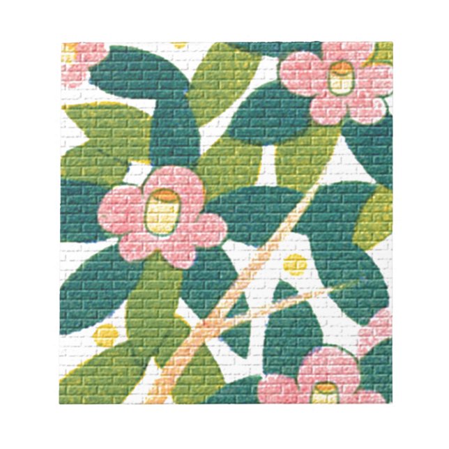 Bloco De Notas Florais & Videiras Elegantes (Frente)
