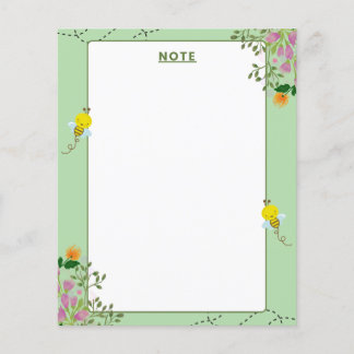 Bloco de Notas Floral