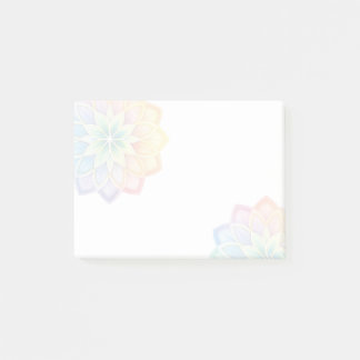 Bloco De Notas Floral Arco-íris Pastel Minimalista