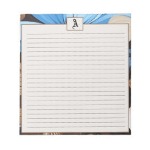 Floral Azul e Chocolate - Monograma Personalizado