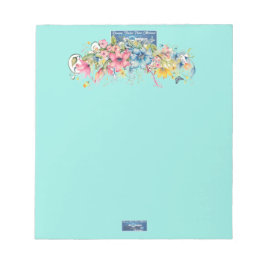 Bloco de Notas (Floral Azul-Notas2) RFPMDesigns 20