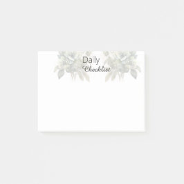 Bloco De Notas Floral Daily Checklist for self-care treat