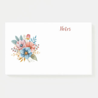 Bloco De Notas Floral de aquarela