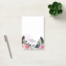 Bloco De Notas Floral de Aquarela Personalizada