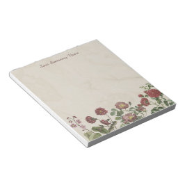 Bloco De Notas Floral de Flores Vermelhos e Roxos Moles