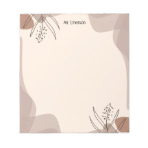 Bloco de Notas Floral Esboço Simples