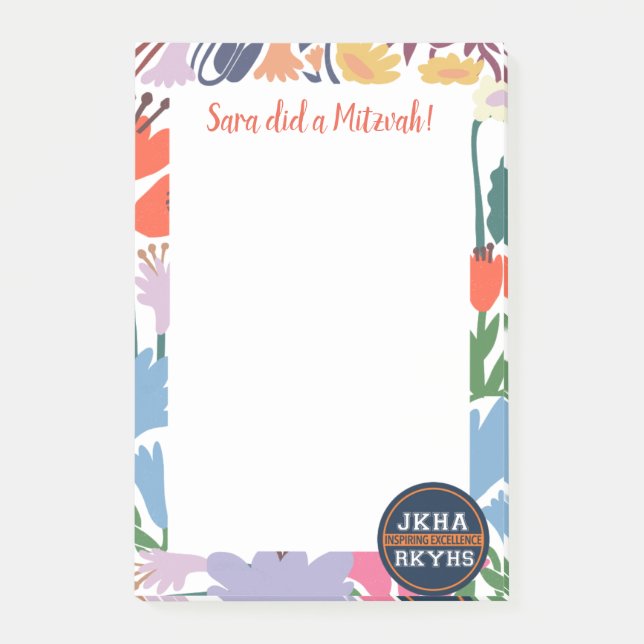 Bloco De Notas Floral escandinavo (Frente)
