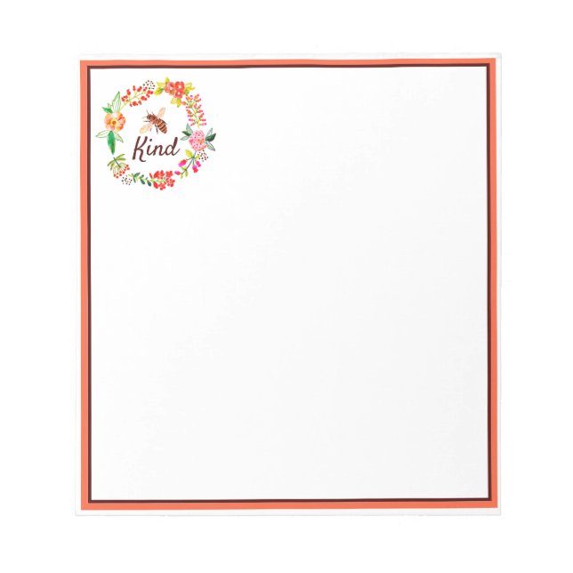 Bloco De Notas Floral gentileza  (Frente)