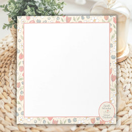 Bloco de Notas Floral Inspirador para Professores