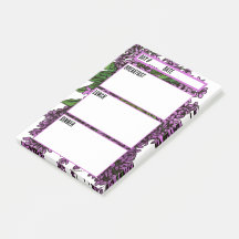 Floral Lilacs Menu Camping Meal Planning Tool