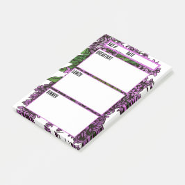 Bloco De Notas Floral Lilacs Menu Camping Meal Planning Tool
