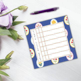 Bloco De Notas Floral Lined Frame – Blossom Time Sticky Notes