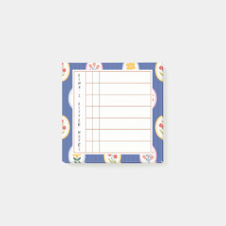 Bloco De Notas Floral Lined Frame – Blossom Time Sticky Notes
