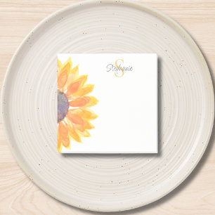 Bloco De Notas Floral Monograma Personalizado