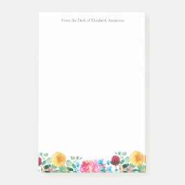 Bloco De Notas Floral Personal Business Cor-de-rosa Vermelho Amar