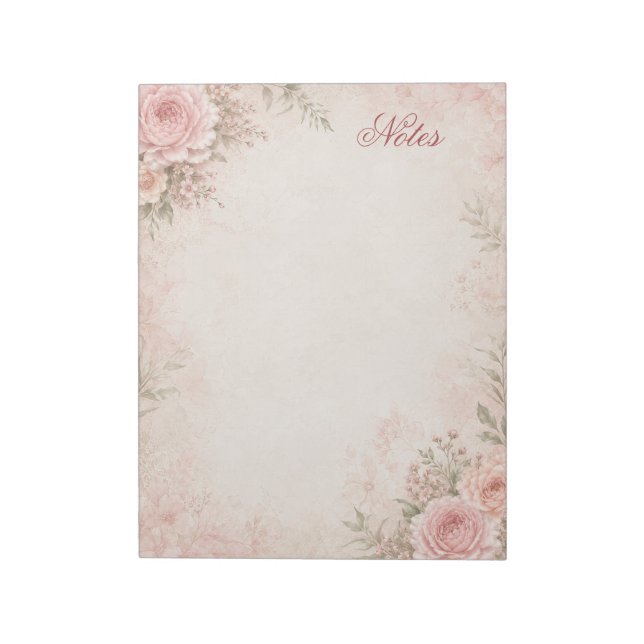 Bloco de Notas Floral Personalizado (Invertido)