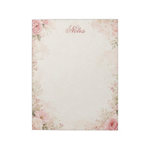 Bloco de Notas Floral Personalizado