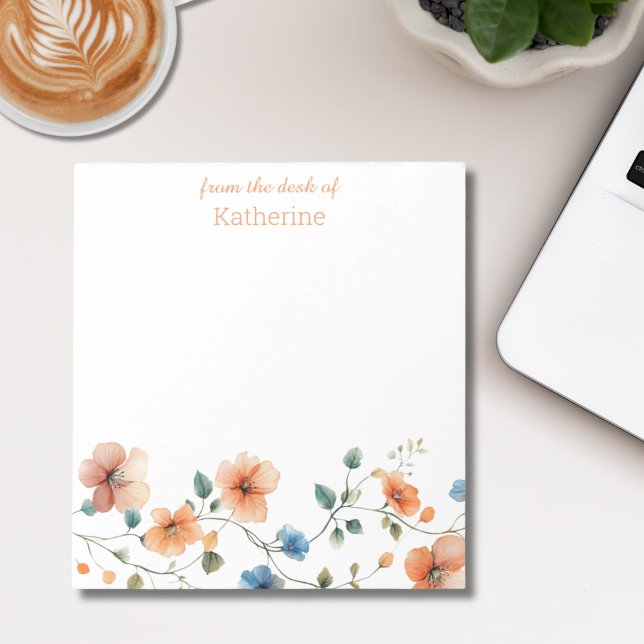 Bloco de Notas Floral Personalizado (Criador carregado)