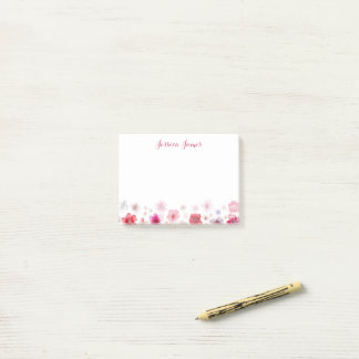 Bloco De Notas Floral Personalizado Bonito 4" x 3"
