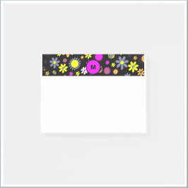 Bloco De Notas Floral Preto do Mod