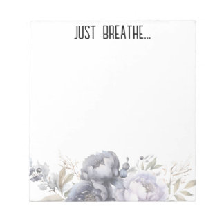 Bloco de Notas Floral Respira Simplesmente | Botân
