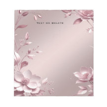 Bloco de Notas Floral Rosa Delicado
