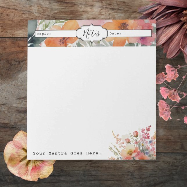 Bloco De Notas Floral Simples do Dia a Dia (Criador carregado)