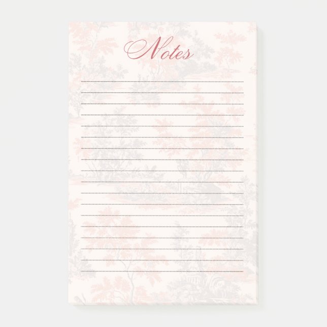 Bloco de Notas Floral Toile Vintage (Frente)