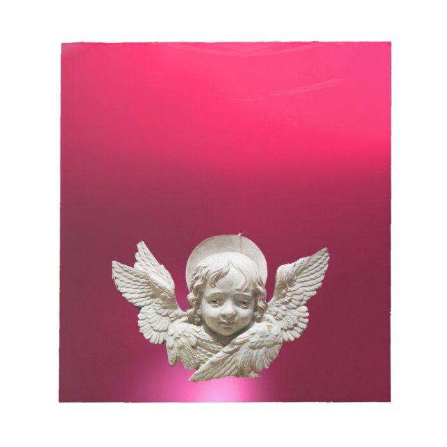Bloco De Notas FLORENTINE RENAISSANCE ANGEL, Rosa, Fuchsia (Frente)