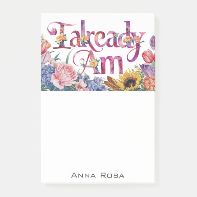 Bloco De Notas *~* Flores 12 JÁ AM AP85 Manifesto (Frente)