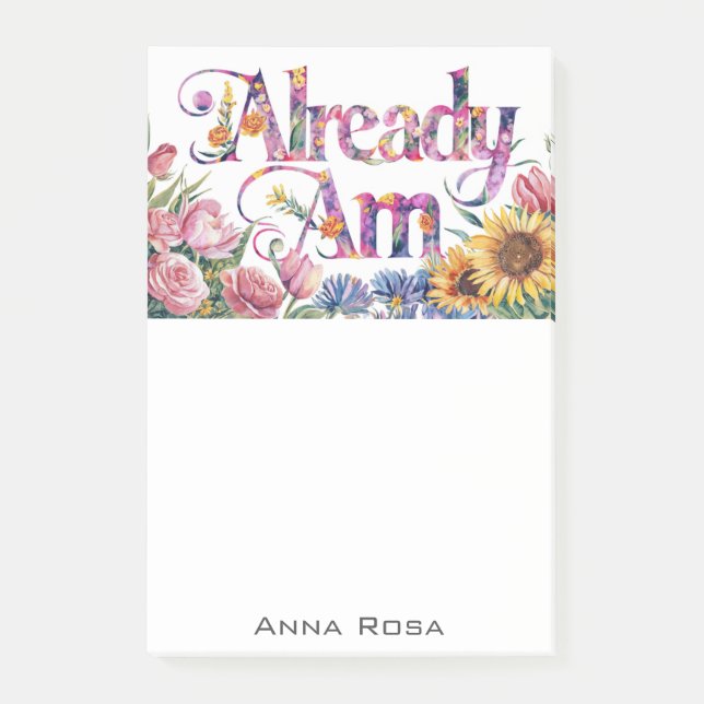 Bloco De Notas *~* Flores 3 JÁ AM AP85 Manifesto (Frente)