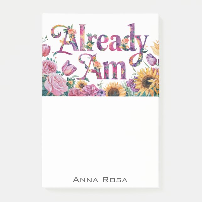 Bloco De Notas *~* Flores 6 JÁ AM AP85 Manifesto (Frente)