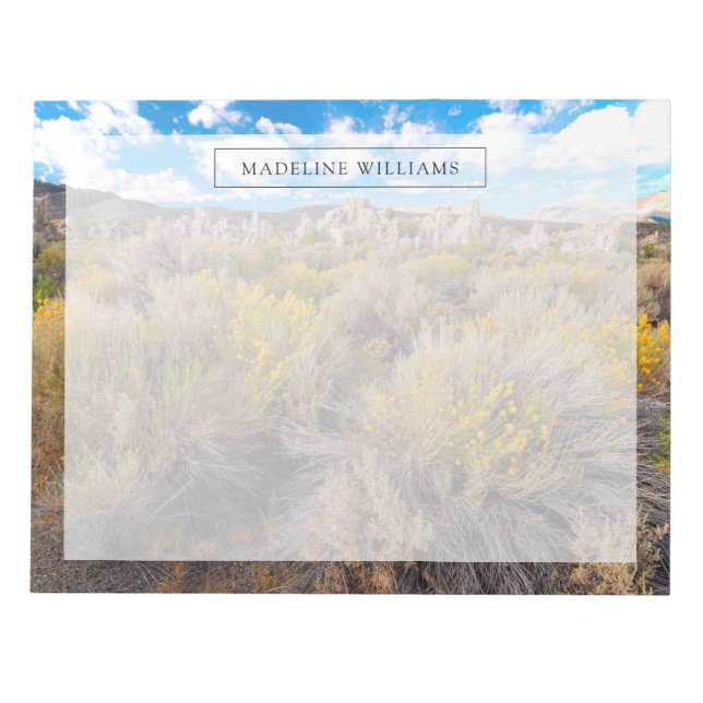 Bloco De Notas Flores | Blooming Sagebrush California (Frente)