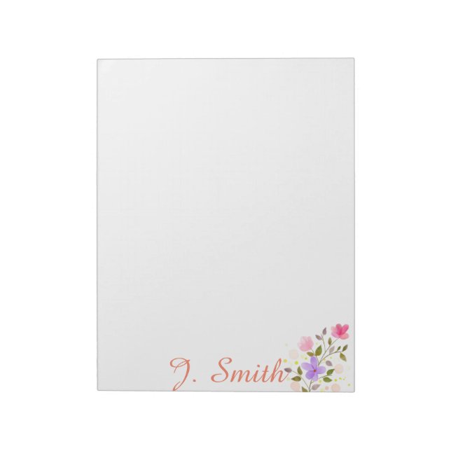 Bloco De Notas Flores Bons (Invertido)